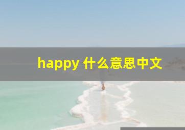 happy 什么意思中文